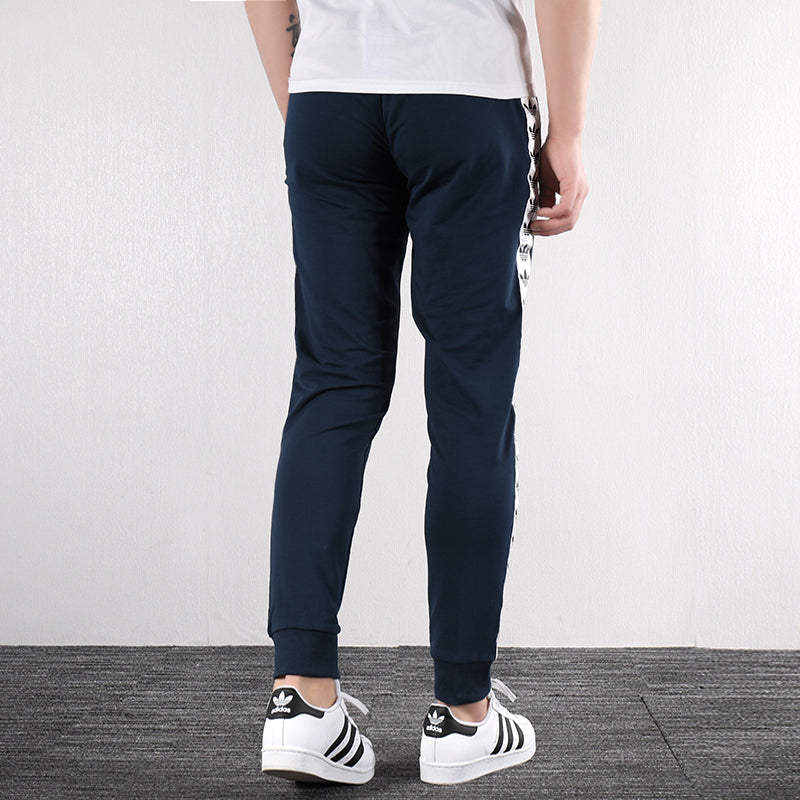 adidas originals Light Pants Tre Colorblock ribbed Bundle Feet Sports Pants Navy Blue DX4235