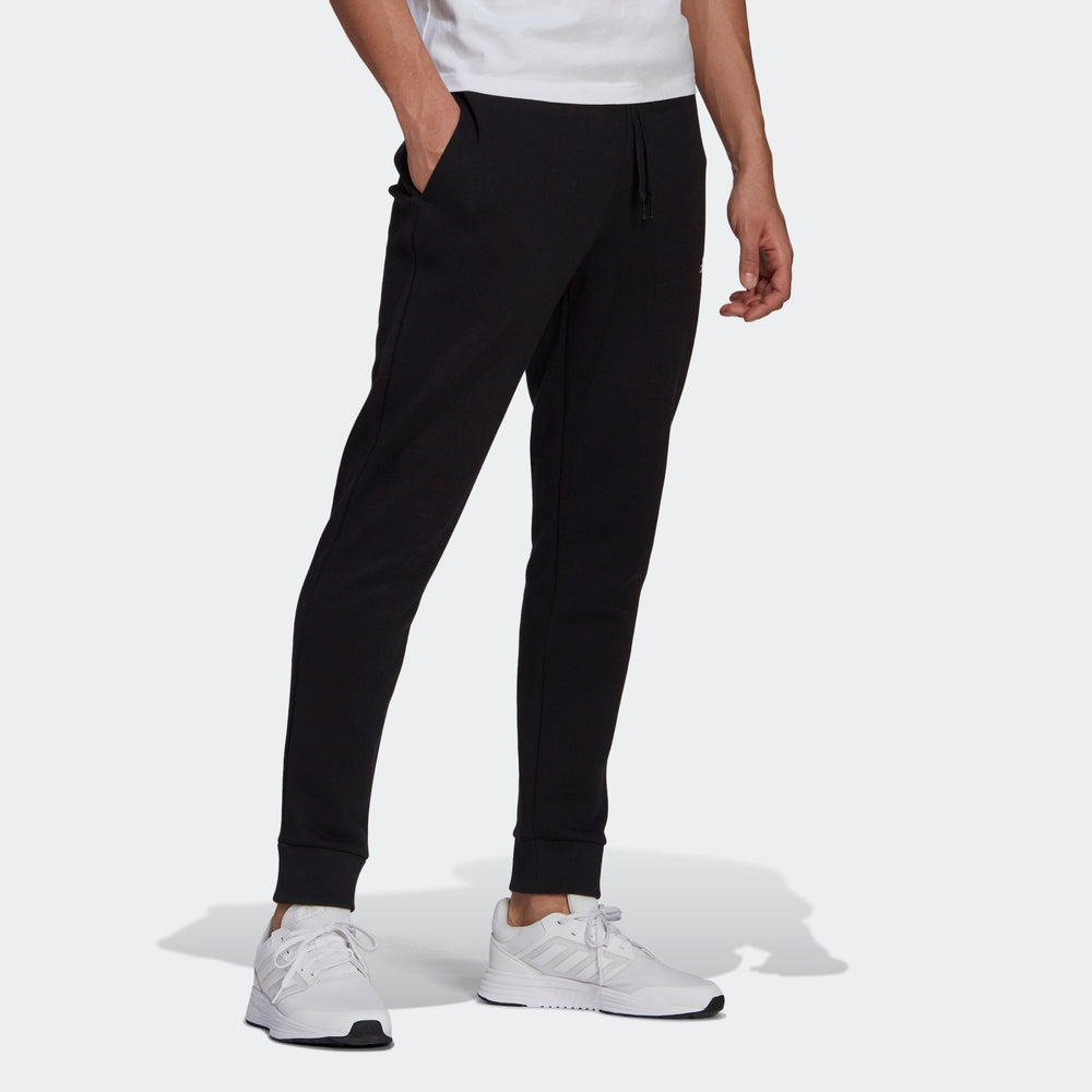 Men's adidas Logo Embroidered Solid Color Bundle Feet Sports Pants/Trousers/Joggers Black GK9268