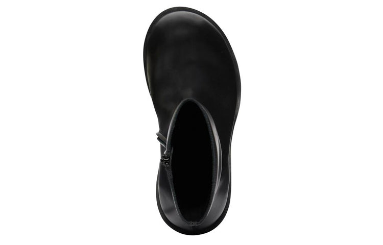 (WMNS) Balenciaga Hummer 90mm Booties 'Black Leather' 712843WBDO01000