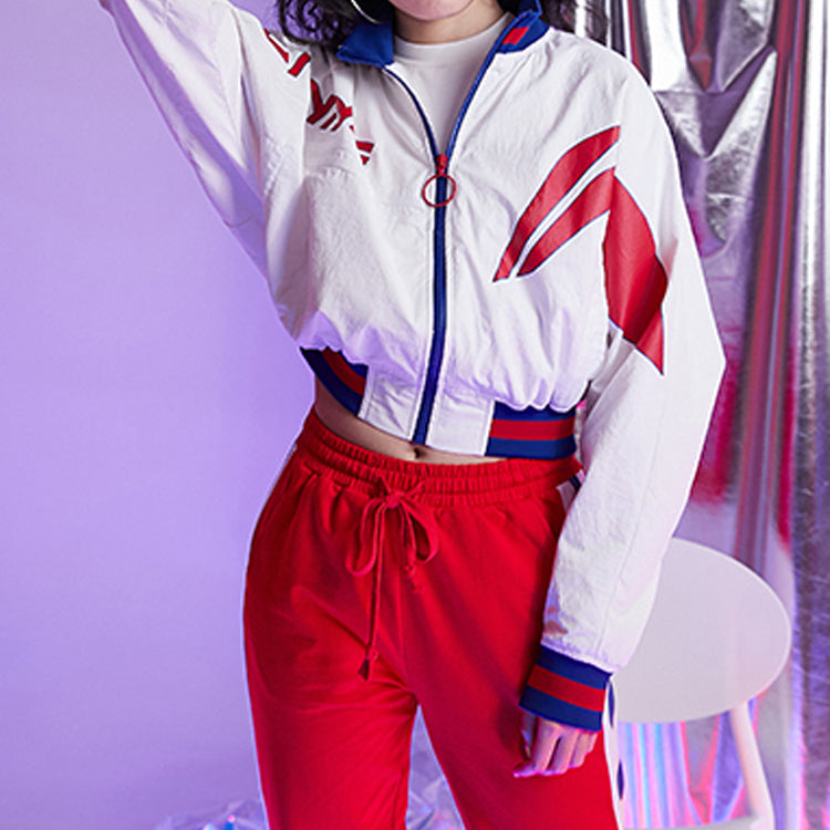 Li-Ning Paris fashion week Series Stand Collar Loose Casual Tops Jacket White AJDP028-2