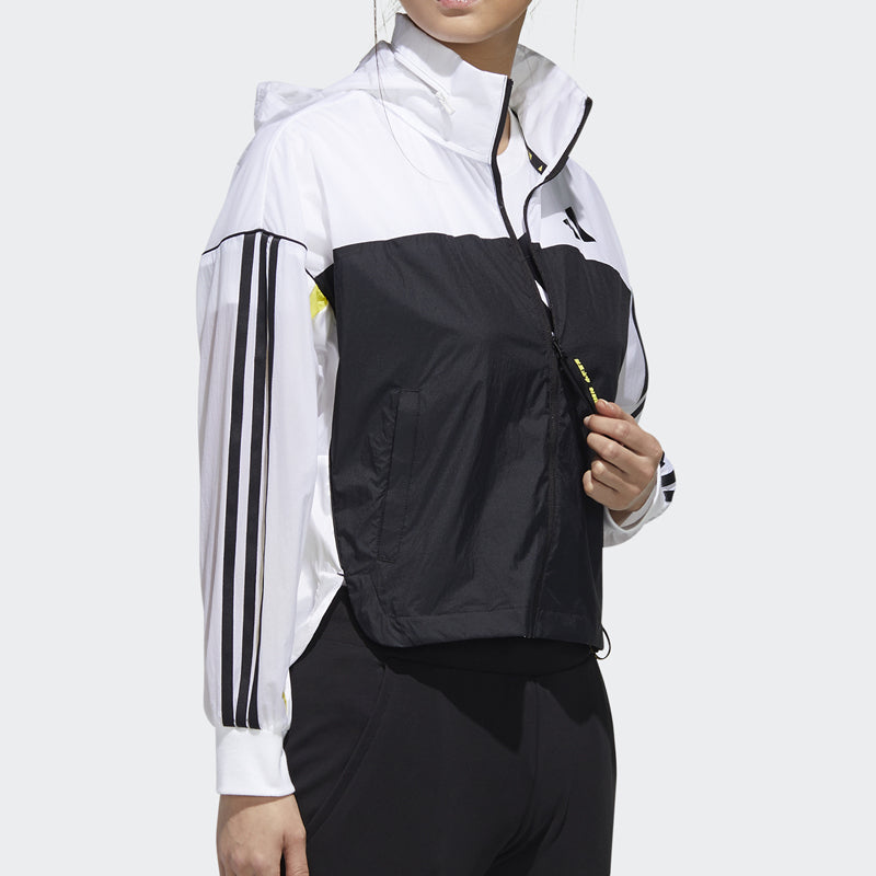 (WMNS) adidas CVA WB Sports Jacket Black/White GF0132