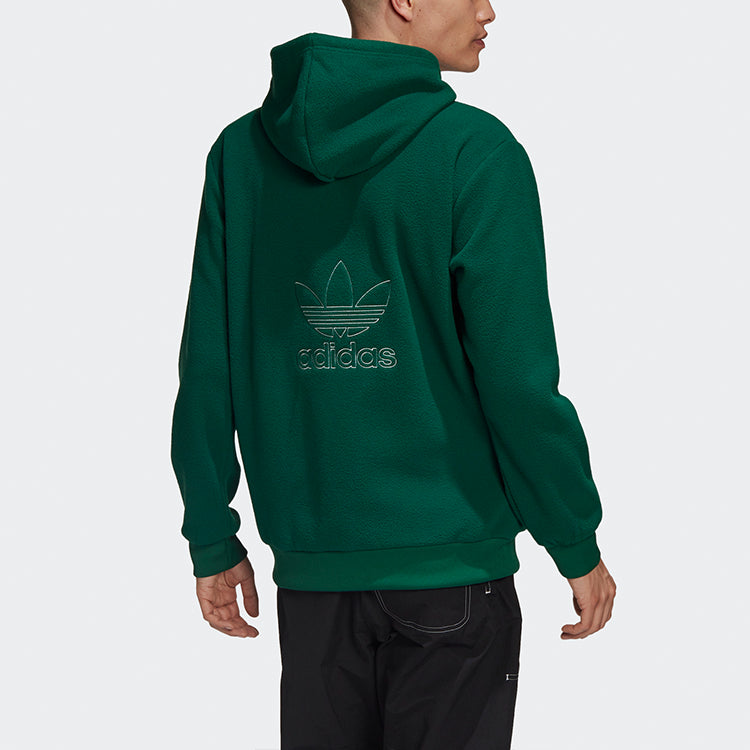 adidas originals Plrfleece Hoody Casual Sports Pullover Green GE5213