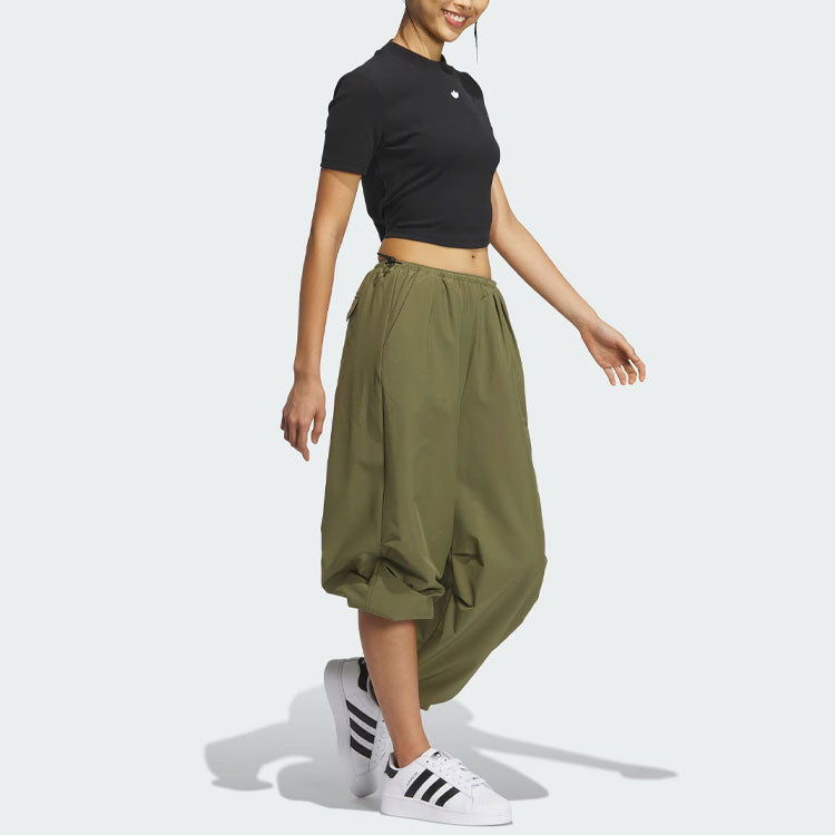 (WMNS) adidas Originals Oversized Pants 'Olive Green' IY9498