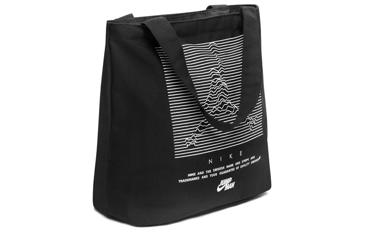 Air Jordan Unisex Polyester Logo Printing Zipper High Capacity Single-Shoulder Bag Black DR8079-010