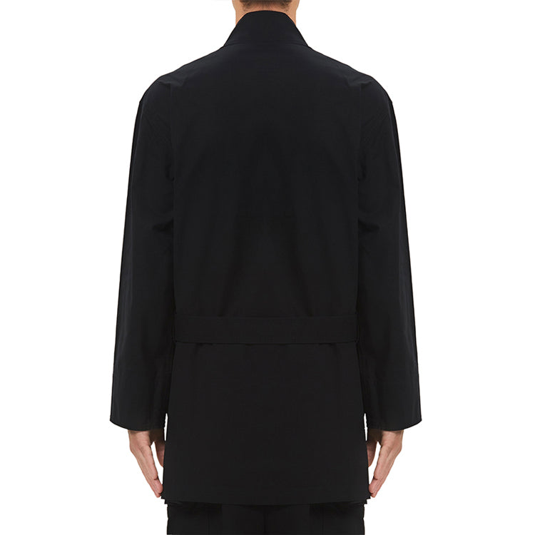 Men's Y-3 mid-length Stand Collar Casual Jacket Black GK4795