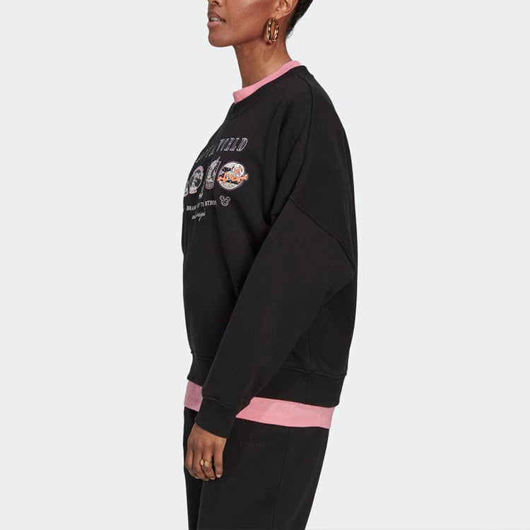 (WMNS) adidas Loose Disney Sweatshirt 'Black' HL9056