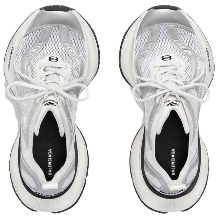 (WMNS) Balenciaga Circuit Sneakers 'White and Silver Polyester Nylon TPU and Polyurethane' 793944WFLGY9100