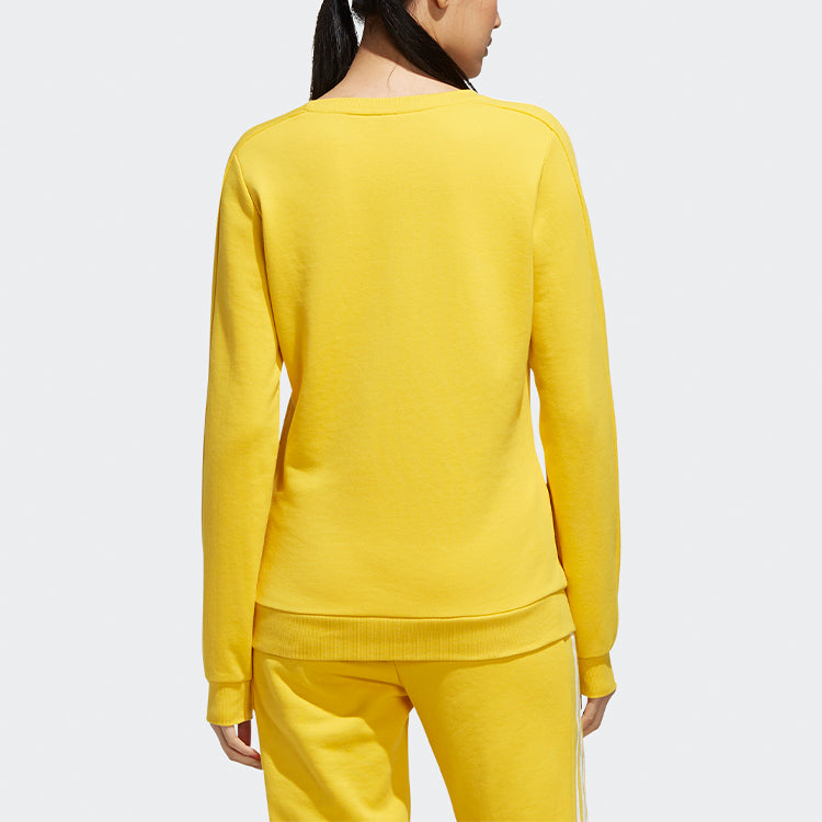 (WMNS) adidas neo Casual Round Neck Pullover Yellow GD1622
