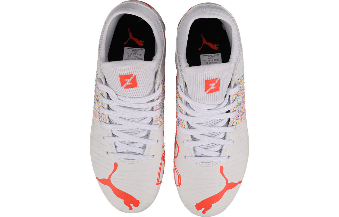 (GS) PUMA Future Z 4.1 MG Jr Soccer Shoes K White/Red 106401-03