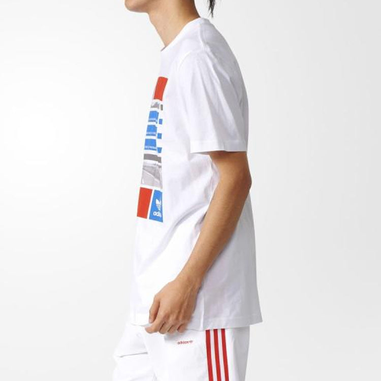 adidas originals ARCHIVE LABEL Printing Short Sleeve White BQ3043
