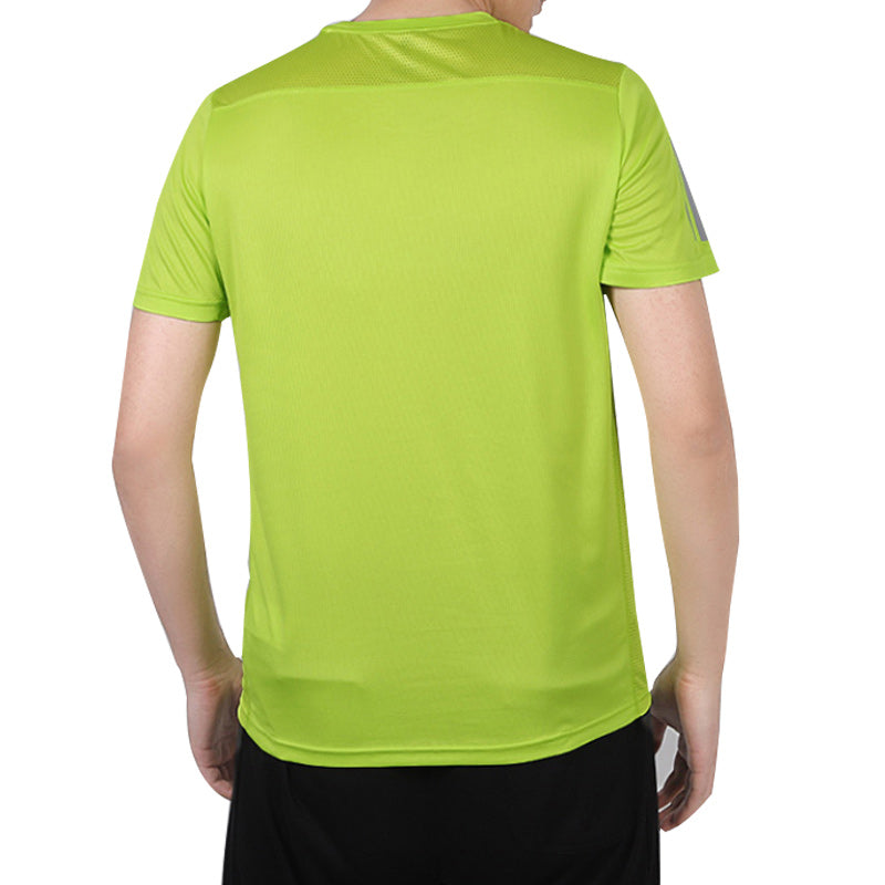 adidas Running Training Sports Quick Dry Short Sleeve Green FQ7253