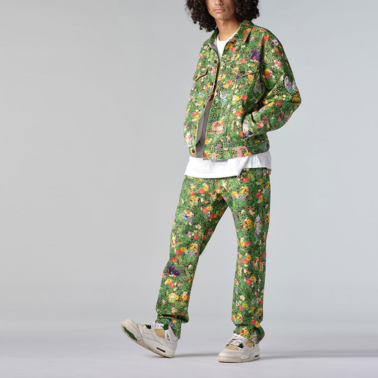 Levis x Pokmon Crossover lapel Full Print Denim Jacket 77380-0041