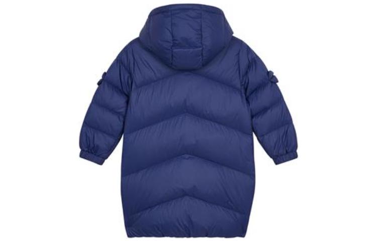 (GS) Skechers Logo Printed Bow Decoration Long Down Jacket 'Pink Blue Purple' L421G128