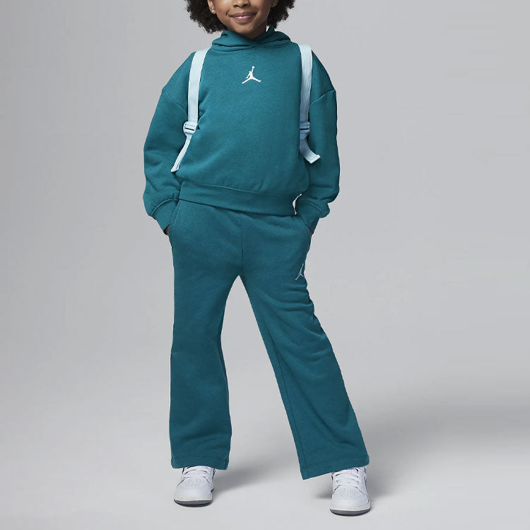 (GS) Air Jordan Icon Play Pullover Hoodie 'Teal' 35C695-U9C