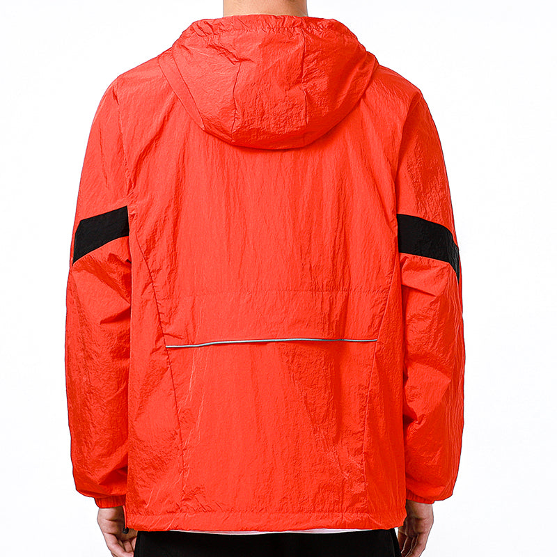 adidas Athleisure Casual Sports Running Training Woven Hooded Jacket Red H40214