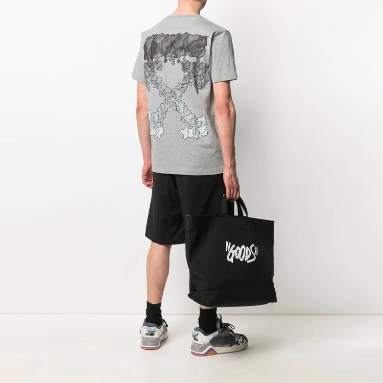 Off-White SS21 Marker Arrows Pattern Printing Round Neck Short Sleeve Ordinary Version Gray OMAA027S21JER0080810
