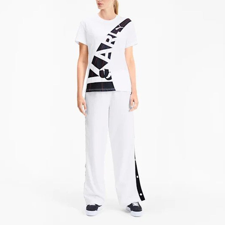 (WMNS) PUMA FENDI Crossover Short Sleeve White 595565-02