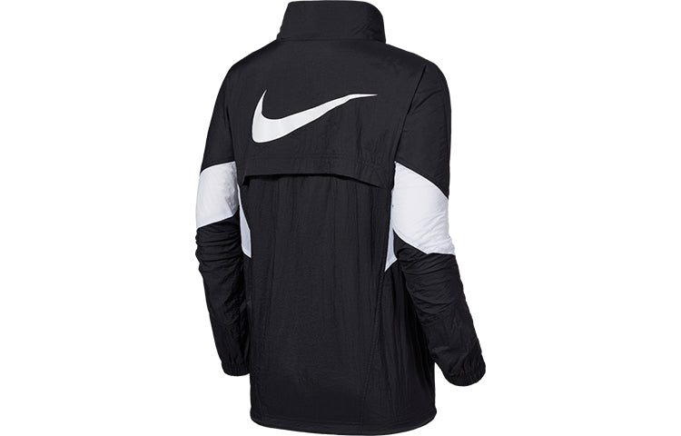 (WMNS) Nike Retro Large Logo Windproof Sports Jacket Black AR2848-011