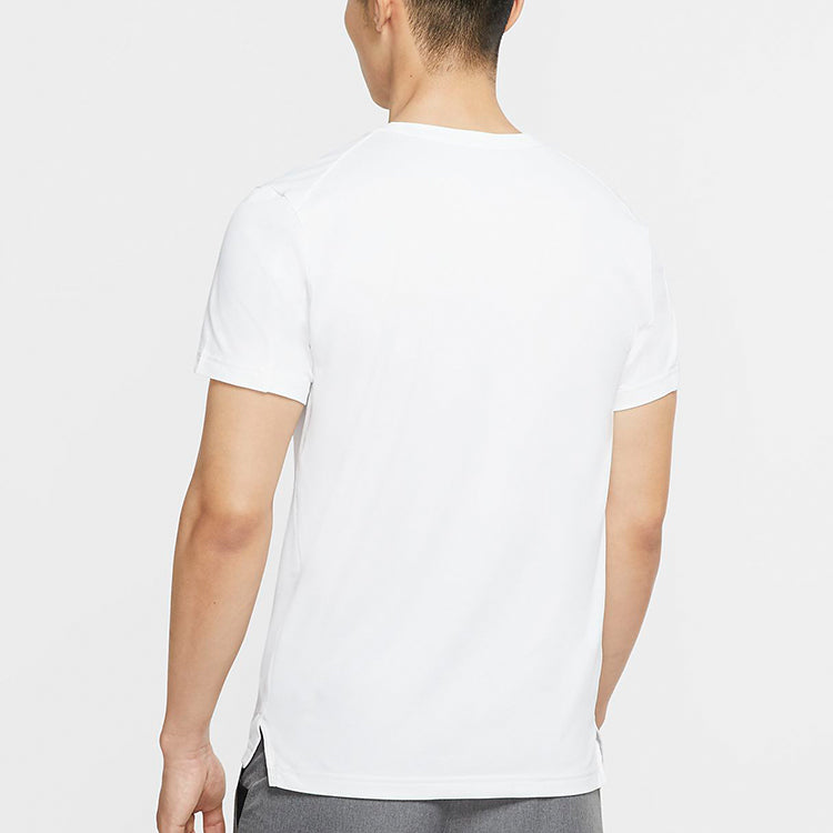 Nike Dri-Fit Printing Training Short Sleeve White CJ4634-100
