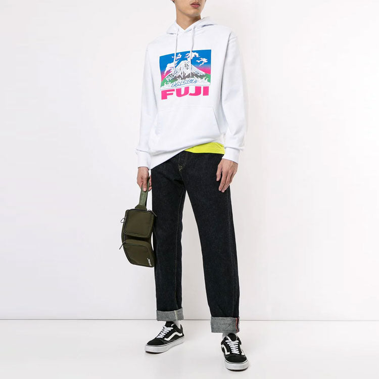 PALACE Fuji Hood White Chest Pattern Printing Unisex P18FW002