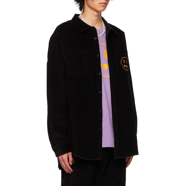 Drew House Embroidered Corduroy Shirt 'Black' DR-SS22-244