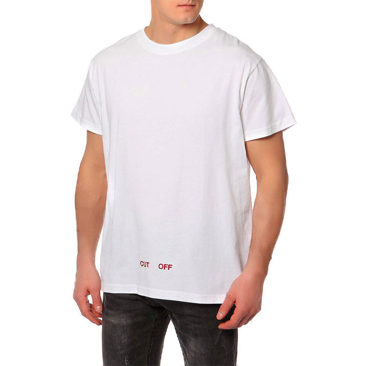 Off-White Minimalistic Back Alphabet Logo Short Sleeve Version White OMAA002F161850520188