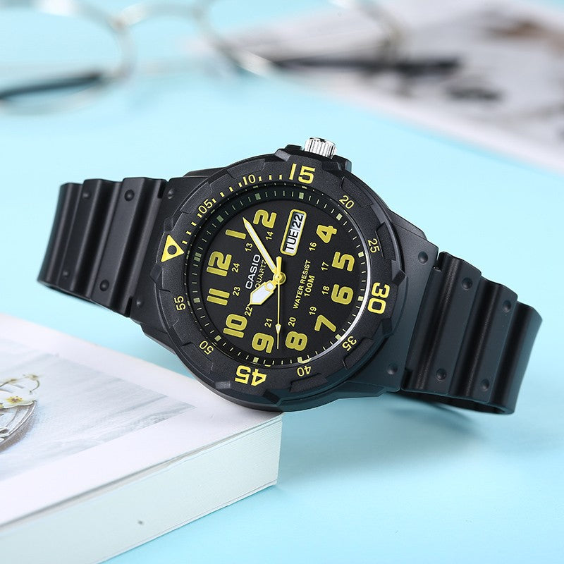 CASIO Waterproof Sports Quartz Mens Black Analog MRW-200H-9B
