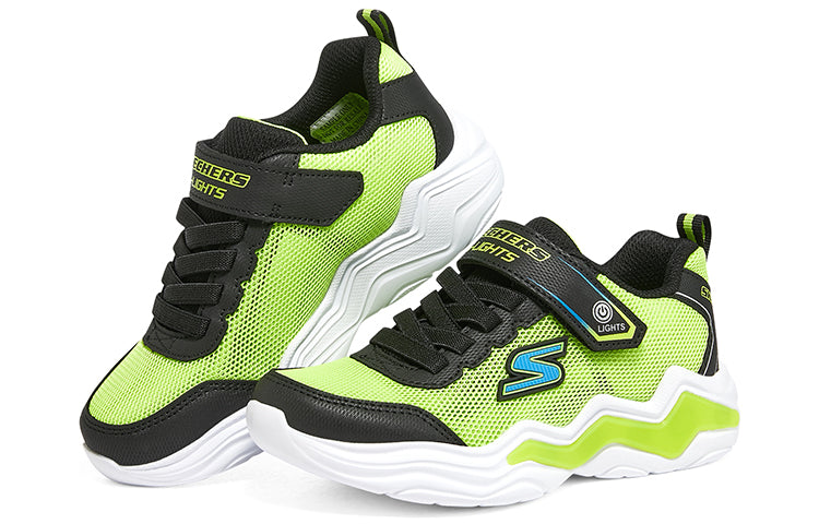(GS) Skechers S Lights Erupters IV 'Green Black' 400128L-LMBK