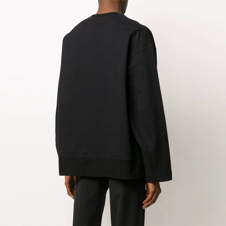 Men's Y-3 Alphabet Logo Loose Round Neck Black FN3366