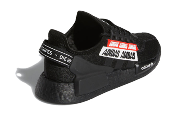 (GS) adidas NMD_R1 V2 J 'Overbranded - Core Black' H02540