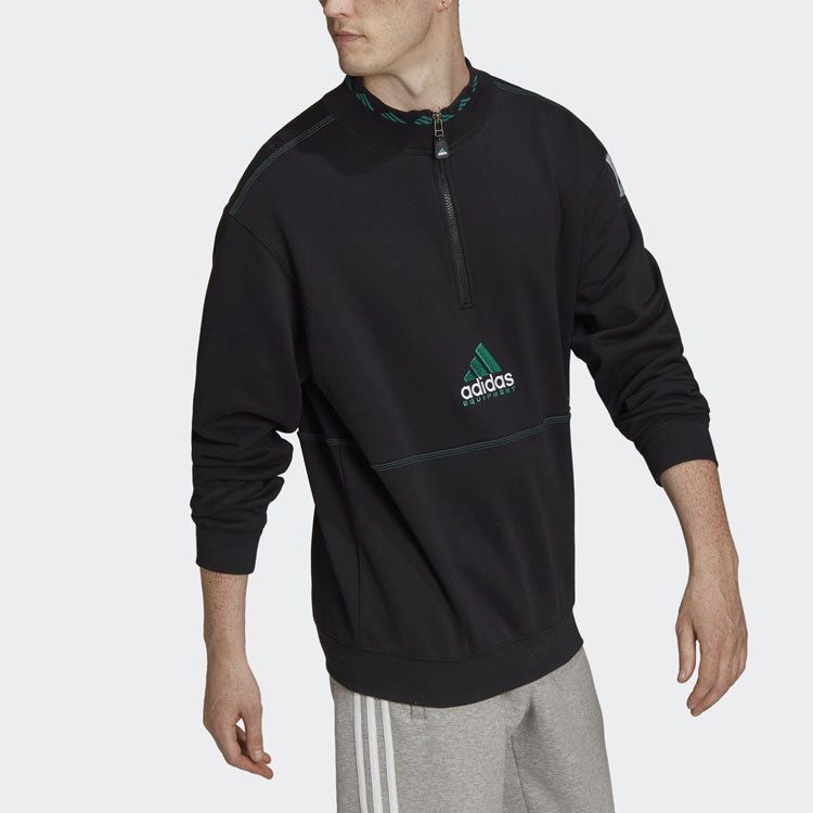 adidas Equipment Series Half Zipper Pullover Sports Black HG8084