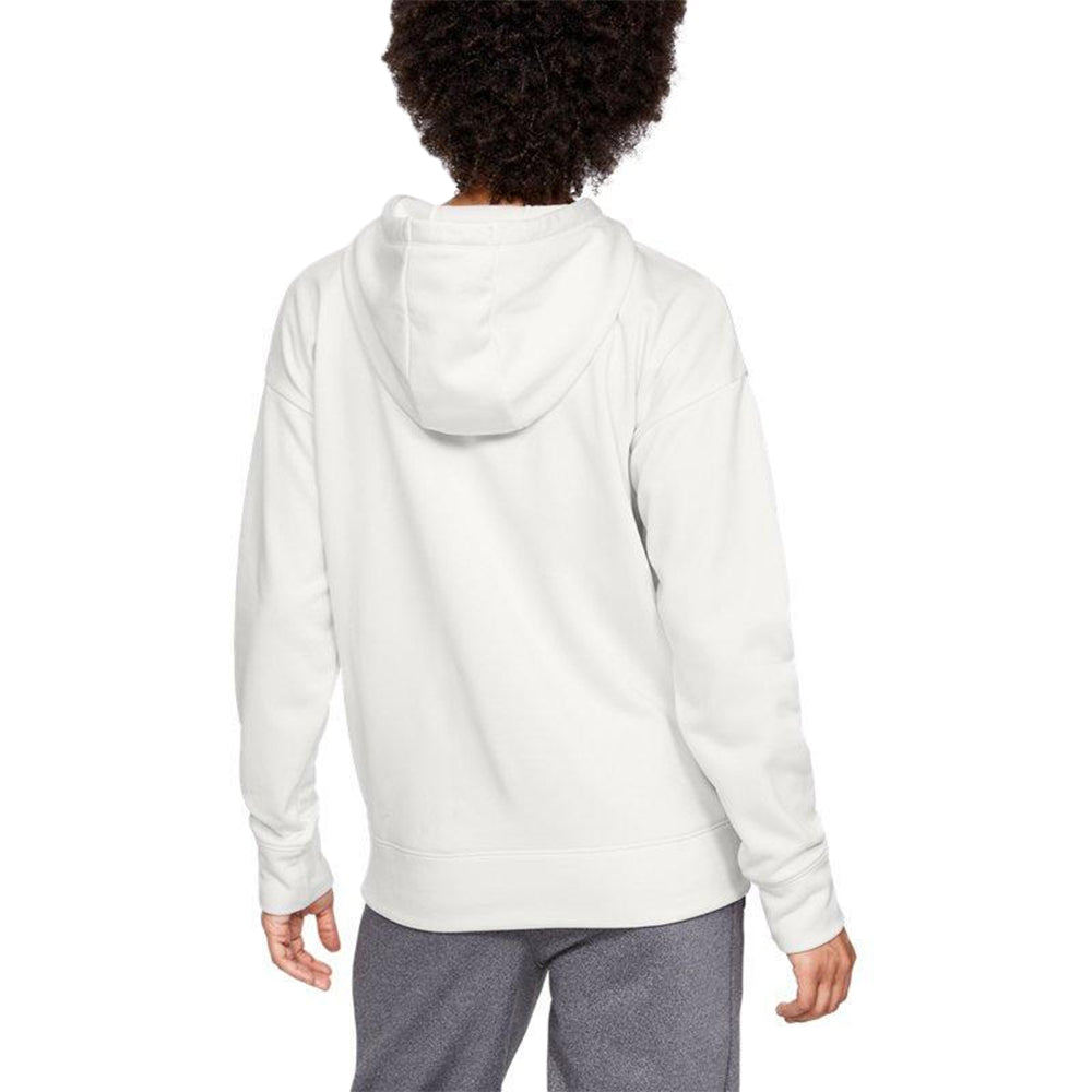 (WMNS) Under Armour Fleece Logo Printing Sweatshirt White 1344391-112