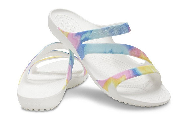 (WMNS) Crocs Swiftwater Crocs Casual Multi-Color Tie Dye Sandals 'White' 206894-928