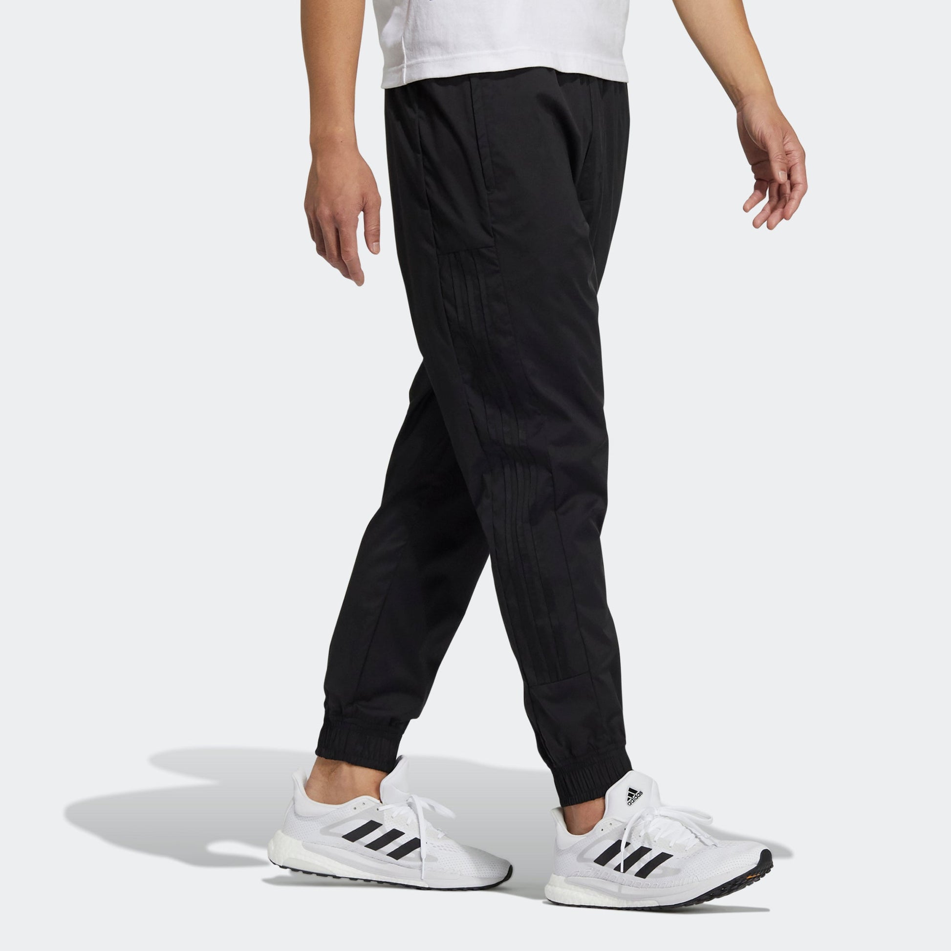 adidas Summer Wv Pants Logo Printing Woven Bundle Feet Sports Pants Black HD0352