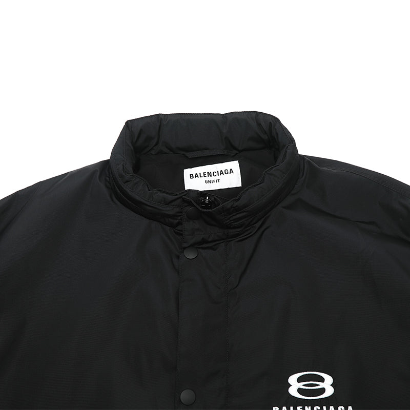 Balenciaga Logo Intarsia Raincoat 'Black' 681449TLO061000