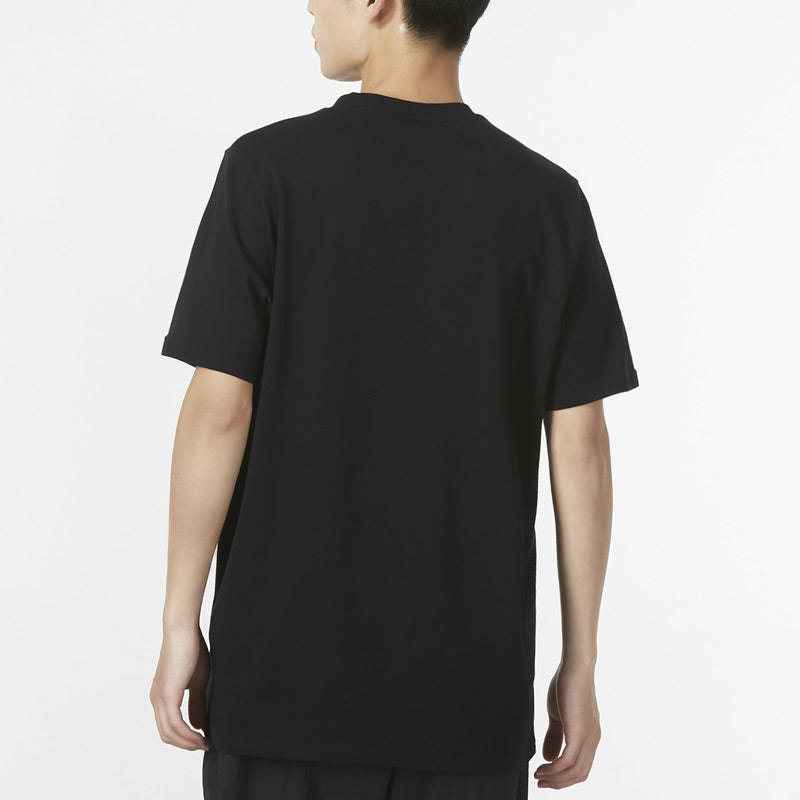 adidas Large Logo Printing Athleisure Casual Sports Round Neck Short Sleeve Black HG2178