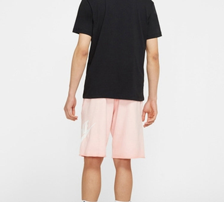 Men's Nike Lacing Distress Casual Coral Red Shorts CT5710-697