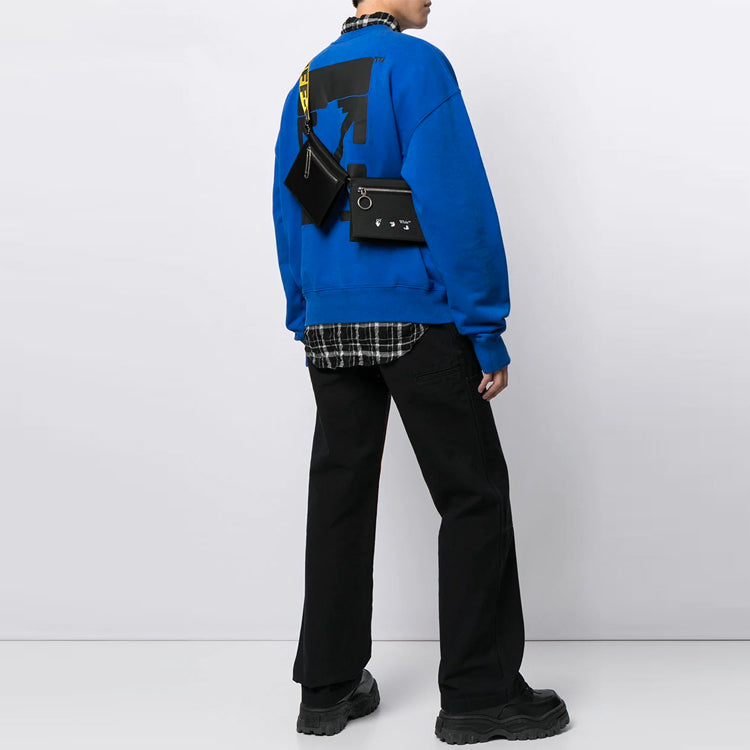 Off-White SS21 Arrow Pattern Sports Long Sleeves Loose Fit Blue OMBA035S21FLE0014510