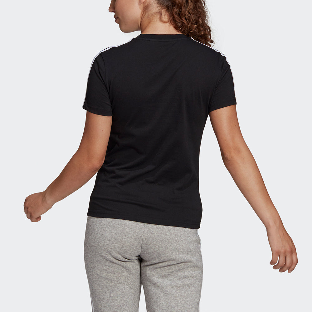 (WMNS) adidas W 3s T Sports Round Neck Short Sleeve Black T-Shirt GL0784