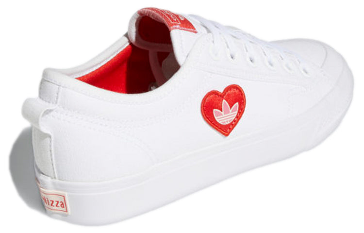 (WMNS) adidas Nizza Trefoil 'White Red' H01128