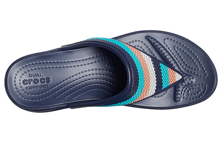 (WMNS) Crocs Monterey Bead Strap Wedge 'Dark Blue' 206641-4HQ