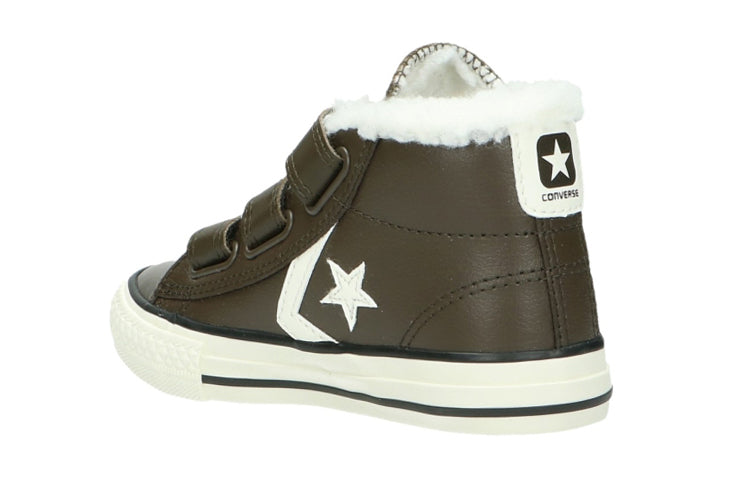 Converse Star Player EV 3V Kid's Trainers Brown/White 658153C