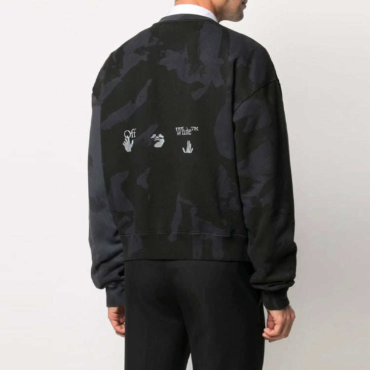 Off-White SS21 Camouflage Printing Logo Round Neck Black OMBA035R21FLE0011009