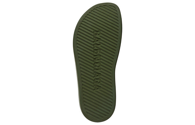 Balenciaga Pool Closed Slide 'Dark Green' 699129W1S8V3390
