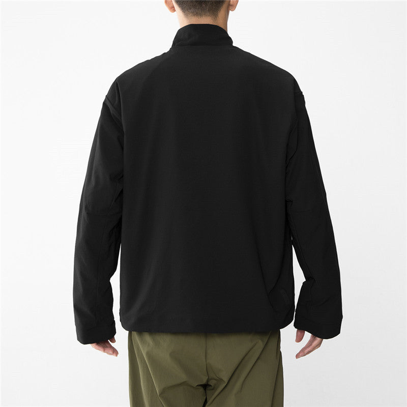 adidas Splicing Solid Color Athleisure Casual Sports Jacket Black H39338