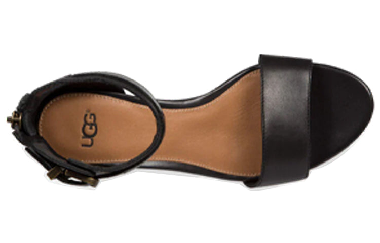 (WMNS) UGG Char Black Sandals 'Black' 1018581-BLK