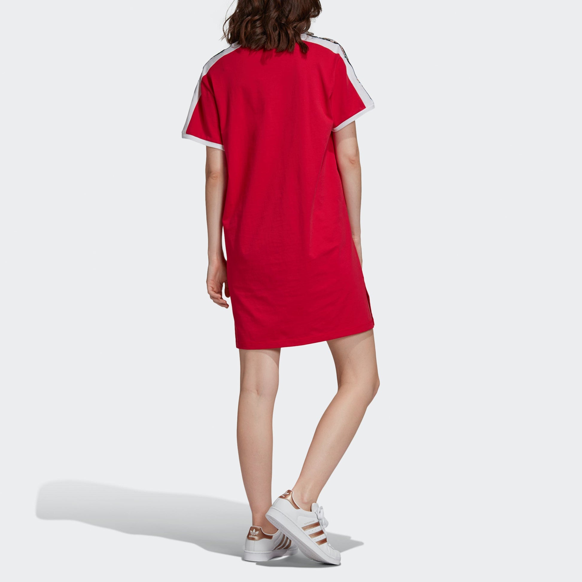 (WMNS) adidas originals Tee Casual Sports Round Neck Short Sleeve Red Dress EH8730