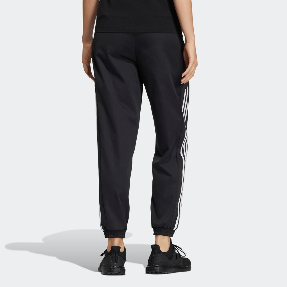 (WMNS) adidas Solid Color Side Stripe Printing Elastic Waistband Sports Pants/Trousers/Joggers Autumn Black HE9993