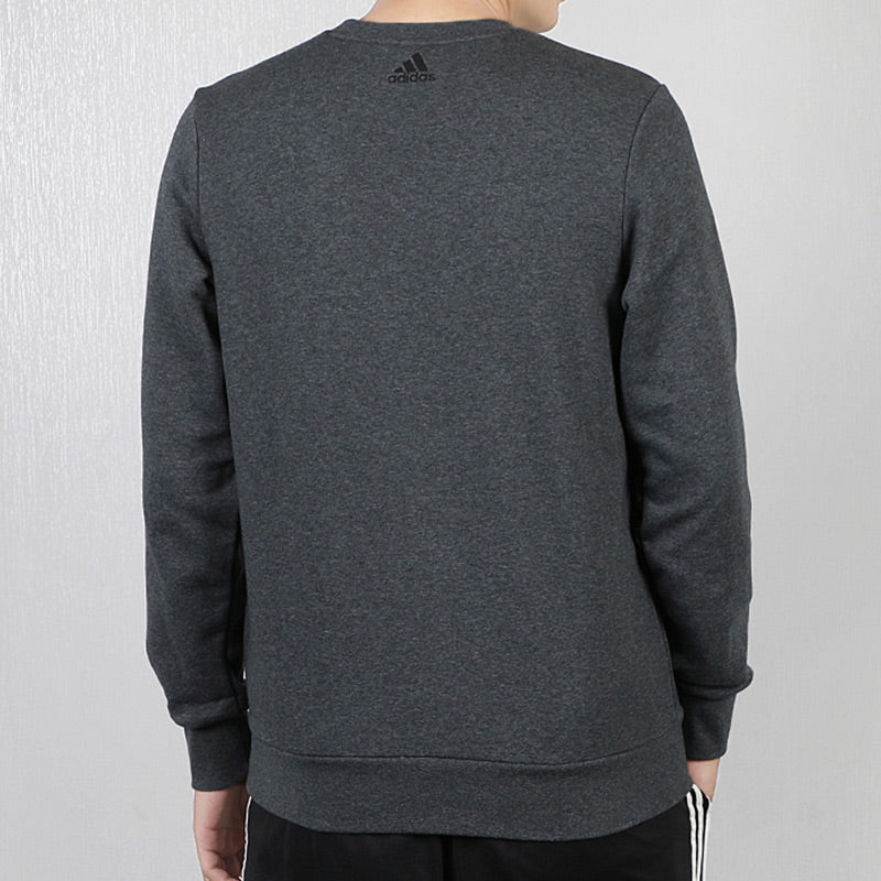 adidas logo Printing Camouflage Loose Sports Round Neck Pullover Gray FJ0222