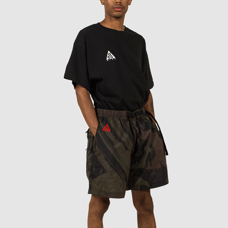 Nike ACG Casual Elastic Waistband Shorts Full Print Green CK9249-325